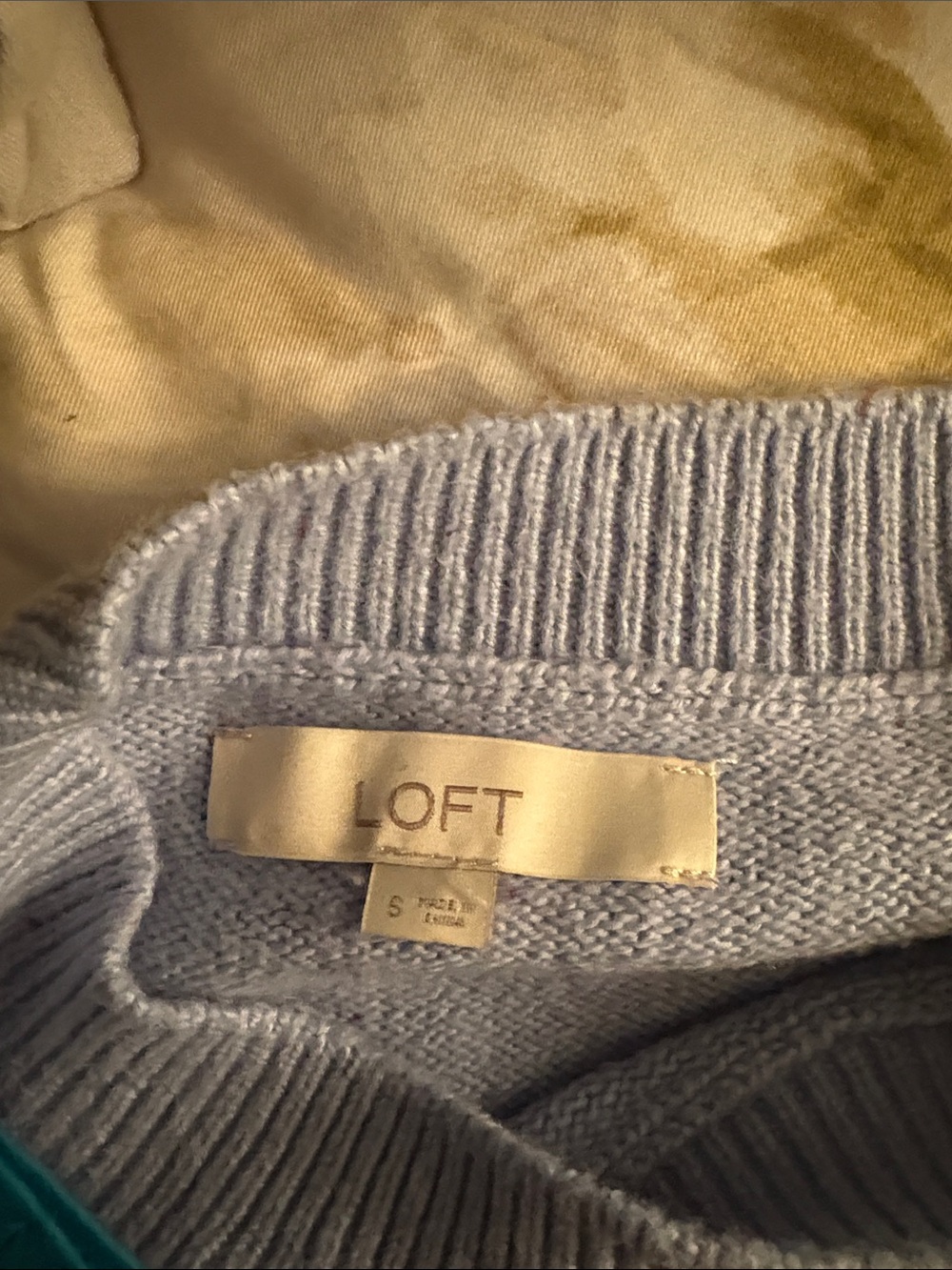 LOFT Pastel Blue Classic Crew Sweater